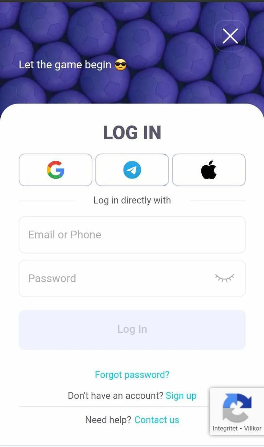 Lalabet Telegram login